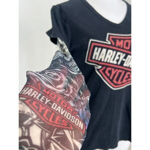 Harley‎ Davidson Women's Long Micromesh Sleeve Tee Size M